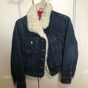 Arizona Jean Co. Denim Jacket with faux wool Collar